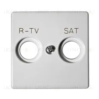 Телевизионная розетка R-TV проходная Simon 82 (белый) 75467-69+82097-30 75467-69 + 82097-30