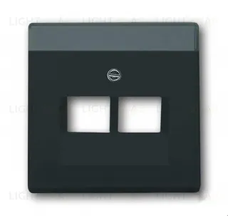 Розетка телефонная ABB Dynasty 2 разъема RJ-41 (антрацит) 2CKA000230A0235+2CKA001710A3615 2CKA000230A0235 + 2CKA001710A3615