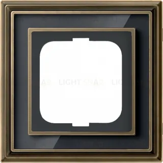 Рамка ABB Dynasty одноместная (латунь античная, черное стекло) 2CKA001754A4585 2CKA001754A4585