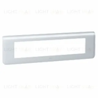 Рамка горизонтальная Legrand Mosaic на 10 модулей, алюминий 79310+80254 79310 + 80254