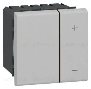 Светорегулятор Legrand Mosaic 400Вт без нейтрали 2 модуля, алюминий 79207 79207