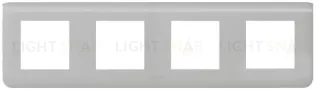 Рамка горизонтальная Legrand Mosaic на 4 поста, алюминий 79308+80251+80251+80251+80251 79308 + 80251
