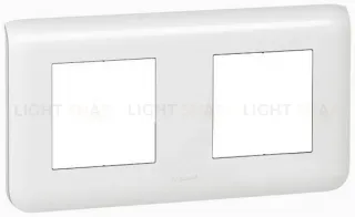 Рамка горизонтальная Legrand Mosaic на 2 поста, белая 78804+80251+80251 78804 + 80251