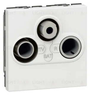 Розетка TV/RD/SAT Legrand Mosaic, алюминий 78786 78786