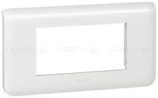 Рамка горизонтальная Legrand Mosaic на 4 модуля, белая 78814+80252 78814 + 80252