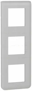 Рамка вертикальная Legrand Mosaic на 3 поста, алюминий 79323+80251+80251+80251 79323 + 80251