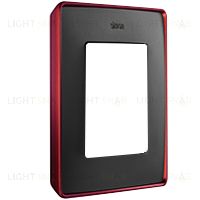 Рамка Simon 82 Detail Цветной Металлизированный, 1 пост (графит с красным основанием) 8201610-252 8201610-252