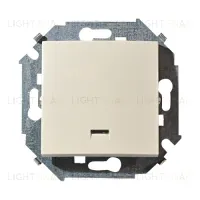 Выключатель одноклавишный с подсветкой Simon 15 (слоновая кость) 1591104-031 1591104-031