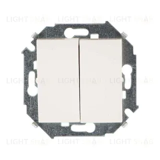 Выключатель 2-х клавишный проходной (из 2-х мест) Simon 15 (слоновая кость) 1591397-031 1591397-031