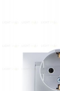 Розетка двойная с заземлением Simon 15 16А/250В, алюминий 1590459-033 1590459-033