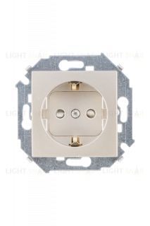 Розетка с заземлением Simon 15 16А/250В, винтовой зажим, шампань 1591432-034 1591432-034