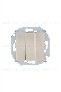 Трехклавишный выключатель Simon 15, шампань 1591391-034 1591391-034