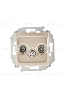 Розетка R-TV-SAT одиночная, винтовой зажим, шампань 1591466-034 1591466-034