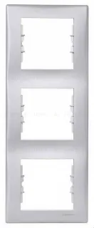 Рамка трехместная вертикальная Schneider Sedna (алюминий) SDN5801360 SDN5801360