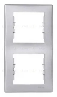 Рамка двухместная вертикальная Schneider Sedna (алюминий) SDN5801160 SDN5801160