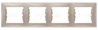 Рамка четырехместная горизонтальная Schneider Sedna (Титан) SDN5800768 SDN5800768