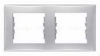 Рамка двухместная горизонтальная Schneider Sedna (алюминий) SDN5800360 SDN5800360