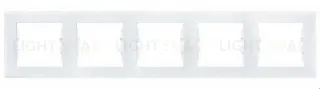 Рамка пятиместная горизонтальная Schneider Sedna (белый) SDN5800921 SDN5800921