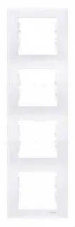 Рамка четырехместная вертикальная Schneider Sedna (белый) SDN5802021 SDN5802021