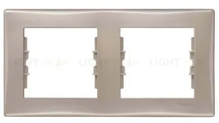 Рамка двухместная горизонтальная Schneider Sedna (Титан) SDN5800368 SDN5800368