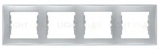 Рамка четырехместная горизонтальная Schneider Sedna (алюминий) SDN5800760 SDN5800760