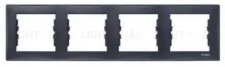 Рамка четырехместная для горизонтальной установки Schneider Sedna (графит) SDN5800770 SDN5800770