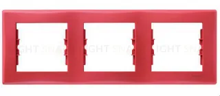 Рамка трехместная горизонтальная Schneider Sedna (красный) SDN5800541 SDN5800541