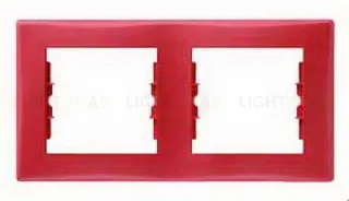 Рамка двухместная горизонтальная Schneider Sedna (красный) SDN5800341 SDN5800341