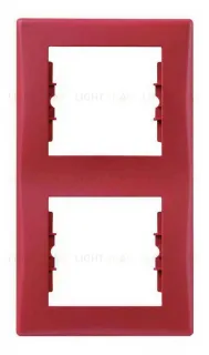 Рамка двухместная вертикальная Schneider Sedna (красный) SDN5801141 SDN5801141