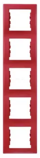 Рамка пятиместная вертикальная Schneider Sedna (красный) SDN5801541 SDN5801541