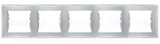Рамка пятиместная горизонтальная Schneider Sedna (алюминий) SDN5800960 SDN5800960