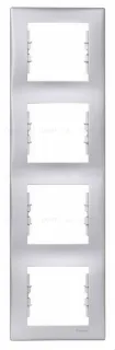 Рамка четырехместная вертикальная Schneider Sedna (алюминий) SDN5802060 SDN5802060