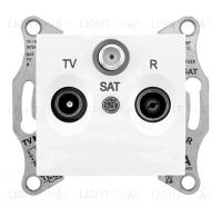 Телевизионная розетка оконечная Schneider Electric Sedna TV/FM/SAT 1 dB, белый SDN3501321 SDN3501321
