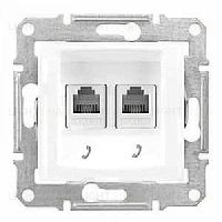 Телефонная розетка двойная Schneider Electric Sedna (RJ11), белый SDN4201121 SDN4201121