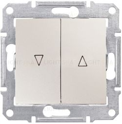 Выключатель для жалюзи с механической блокировкой Schneider Electric Sedna, бежевый SDN1300347 SDN1300347