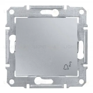 Кнопочный выключатель с символом звонок Schneider Sedna, алюминий SDN0800160 SDN0800160