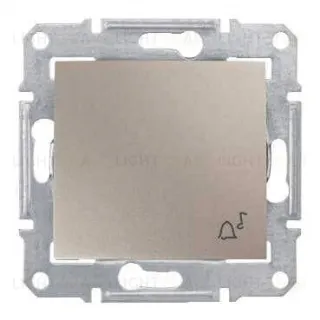 Кнопочный выключатель с символом звонок Schneider Sedna, титан SDN0800168 SDN0800168