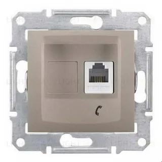 Телефонная розетка Schneider Electric Sedna (RJ11), титан SDN4101168 SDN4101168