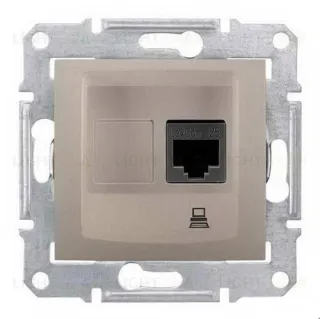 Компьютерная розетка Schneider Electric Sedna (RJ45) 5e, экранированная, титан SDN4500168 SDN4500168