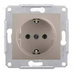 Розетка электрическая с заземлением Schneider Electric Sedna, титан SDN3000568 SDN3000568