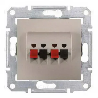 Акустическая розетка двойная Schneider Electric Sedna, титан SDN5400168 SDN5400168