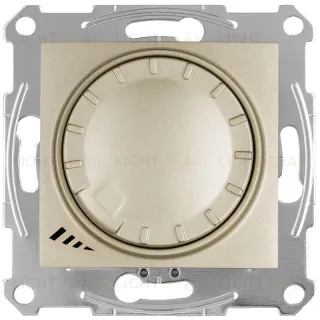 Cветорегулятор LED поворотно-нажимной универсальный Schneider Electric Sedna 4-400 Вт (титан) SDN2201268 SDN2201268