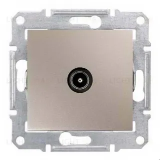 Телевизионная розетка оконечная Schneider Electric Sedna, 1 dB, титан SDN3201668 SDN3201668
