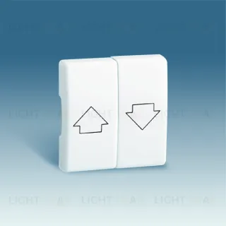 Кнопочный выключатель для жалюзи Simon 27 с механической блокировкой (белый) 75331-39+27028-35 75331-39 + 27028-35