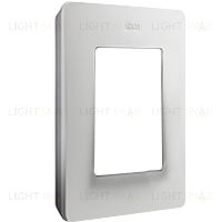 Рамка Simon 82 Detail Original, 1 пост (белая с основанием алюминий) 8200610-230 8200610-230