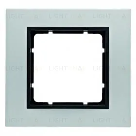 Рамка одинарная Berker B.7 металл алюминий, вкладка антрацит 10116904 10116904