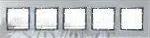 Рамка пятерная горизонтальная Berker B.7 металл нержавеющая сталь, полярная белизна 10253609 10253609