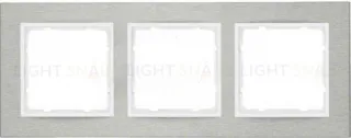 Рамка тройная горизонтальная Berker B.7 металл нержавеющая сталь, полярная белизна 10233609 10233609