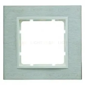 Рамка одинарная Berker B.7 металл нержавеющая сталь, полярная белизна 10113609 10113609
