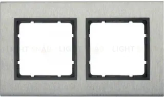 Рамка двойная вертикальная Berker B.7 металл нержавеющая сталь, антрацит 10123606 10123606